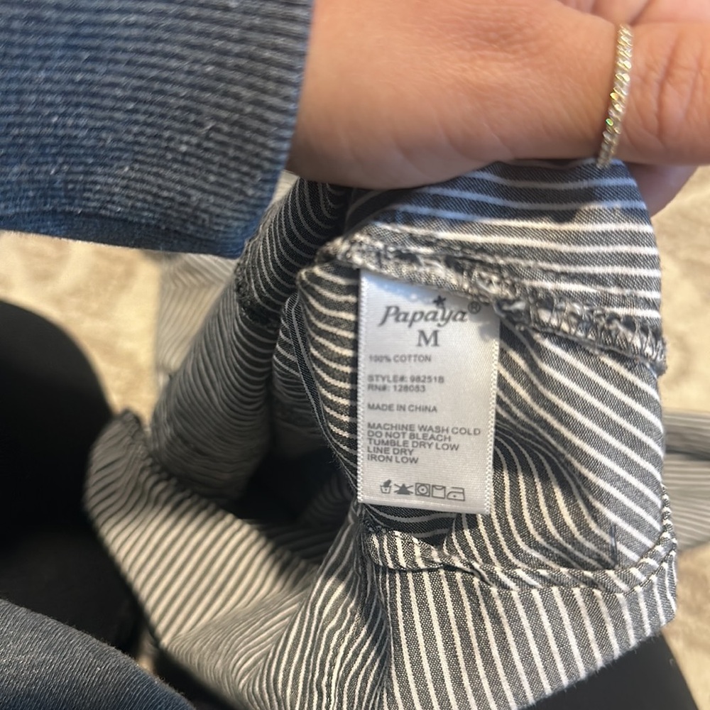 Striped button down blouse - Picture 4 of 4